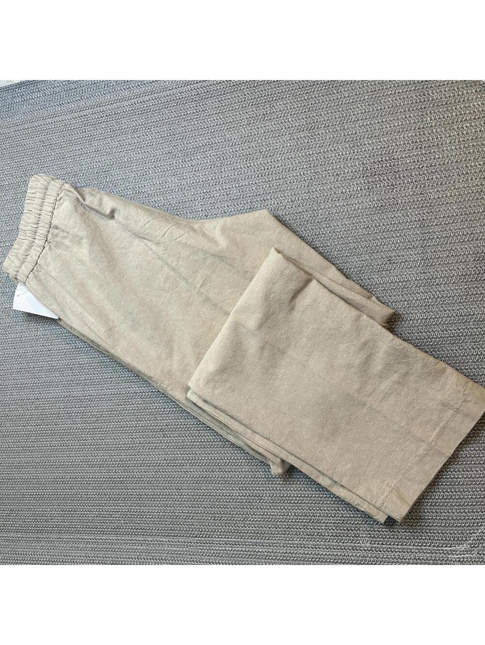 Hollywood The Jean People Beige Elastic Waist Pants Size Small - Picture 3 of 3